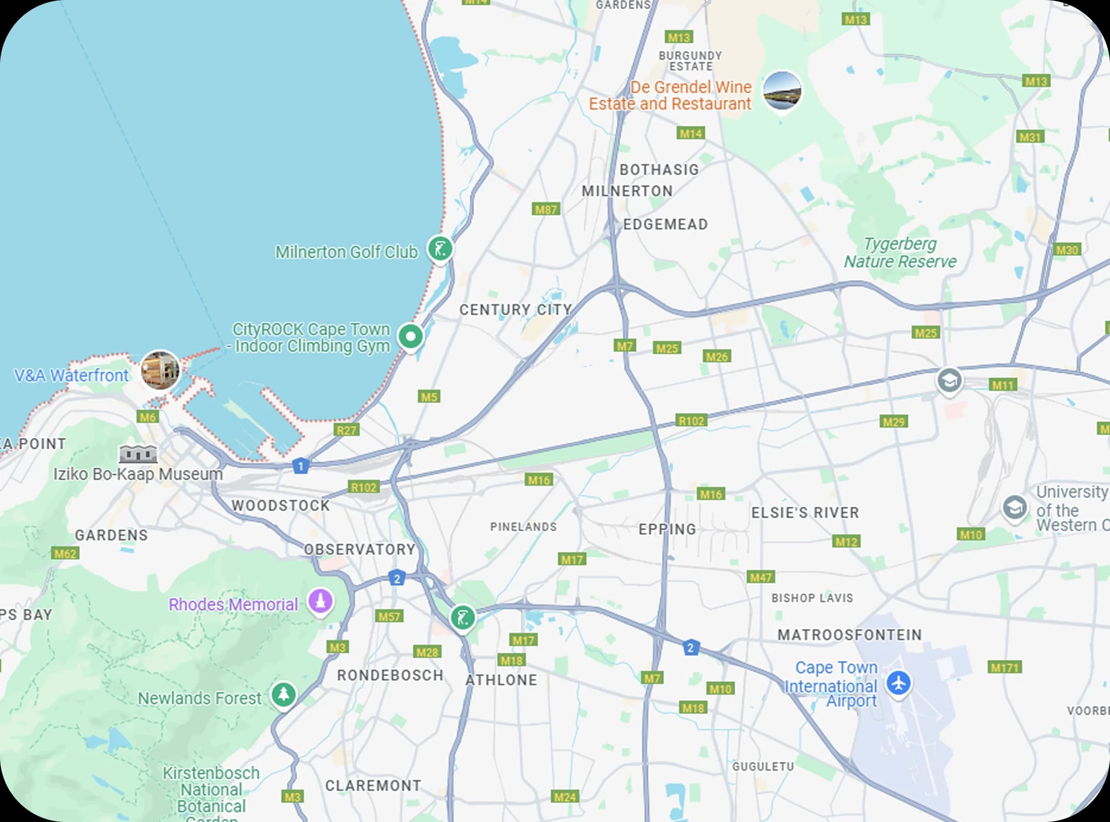 Map showing available tasks near you in South Africa